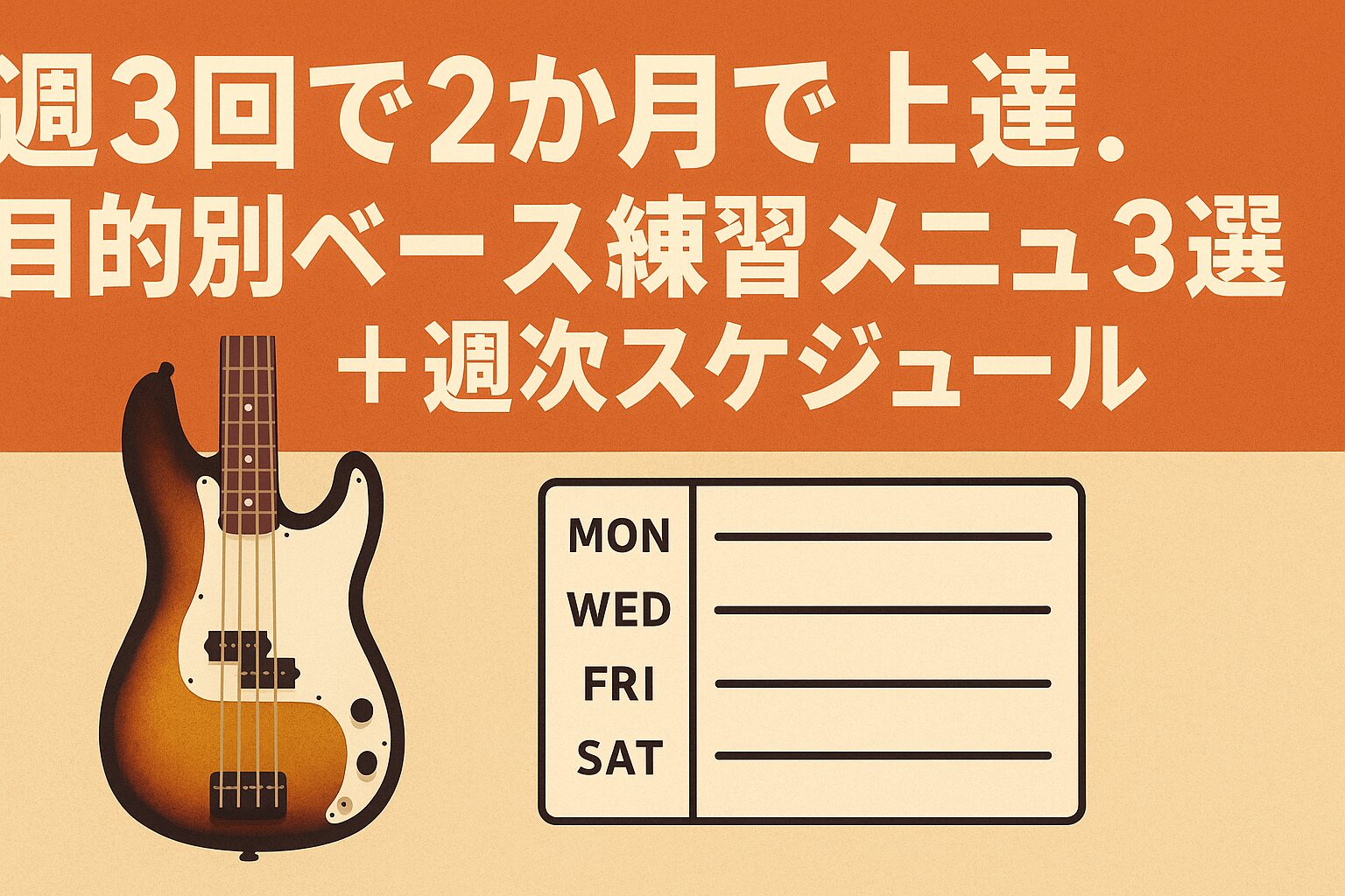 ベース練習メニュー