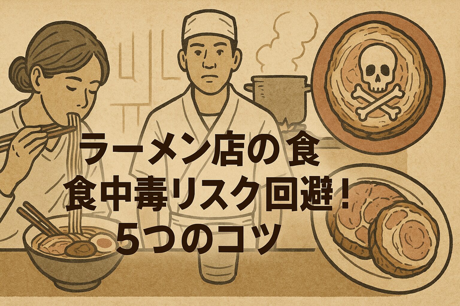 ラーメン食べて食中毒じゃたまらんですな