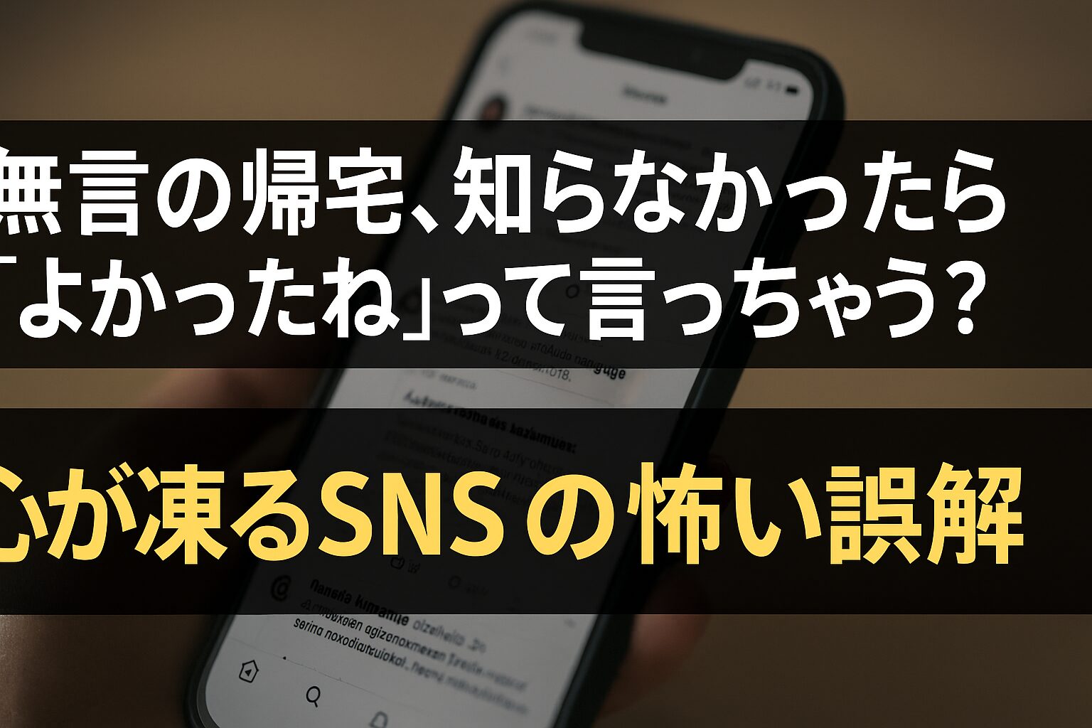 「無言の帰宅」という表現について