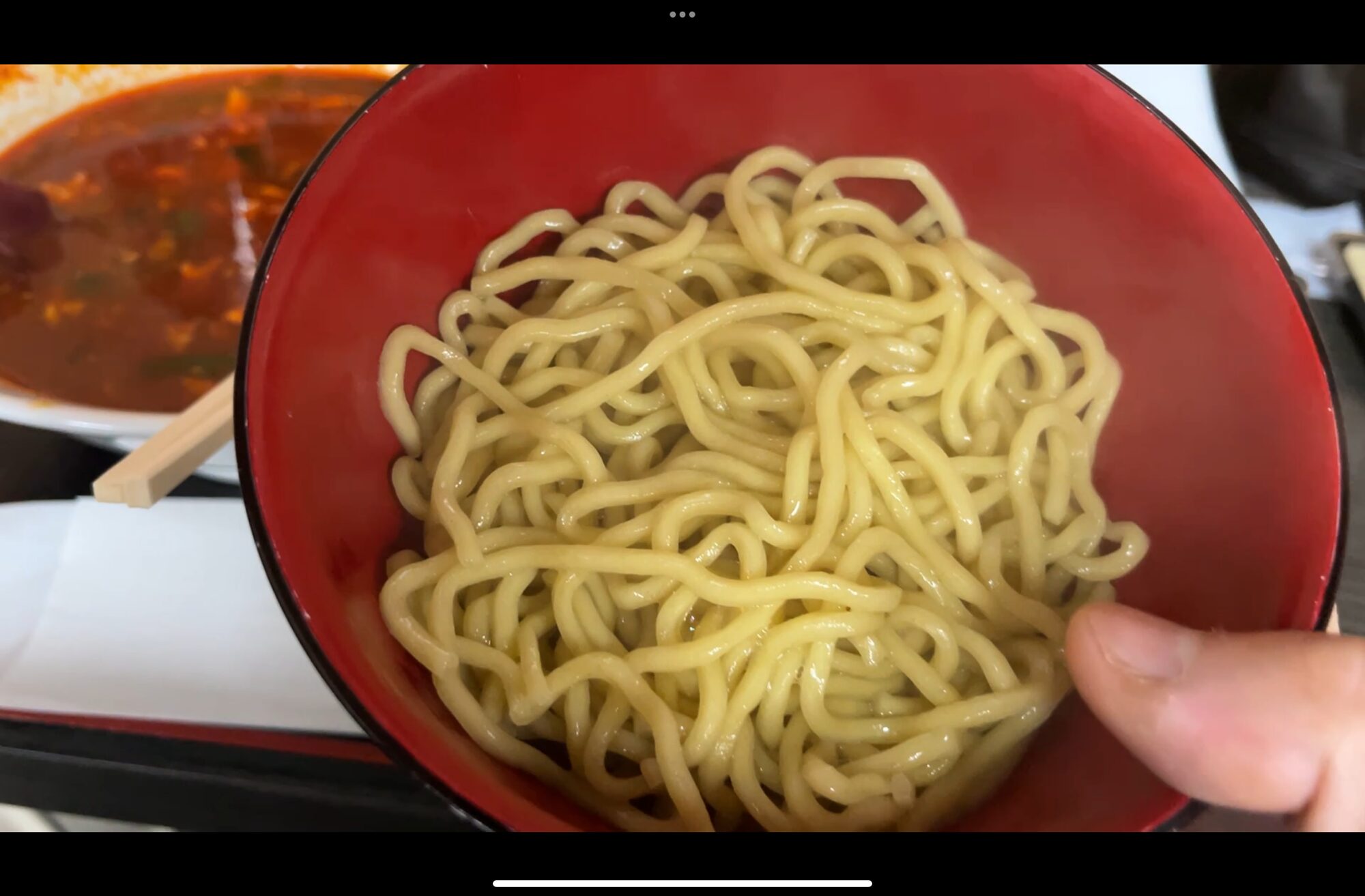 桝本：替え玉太麺投入前
