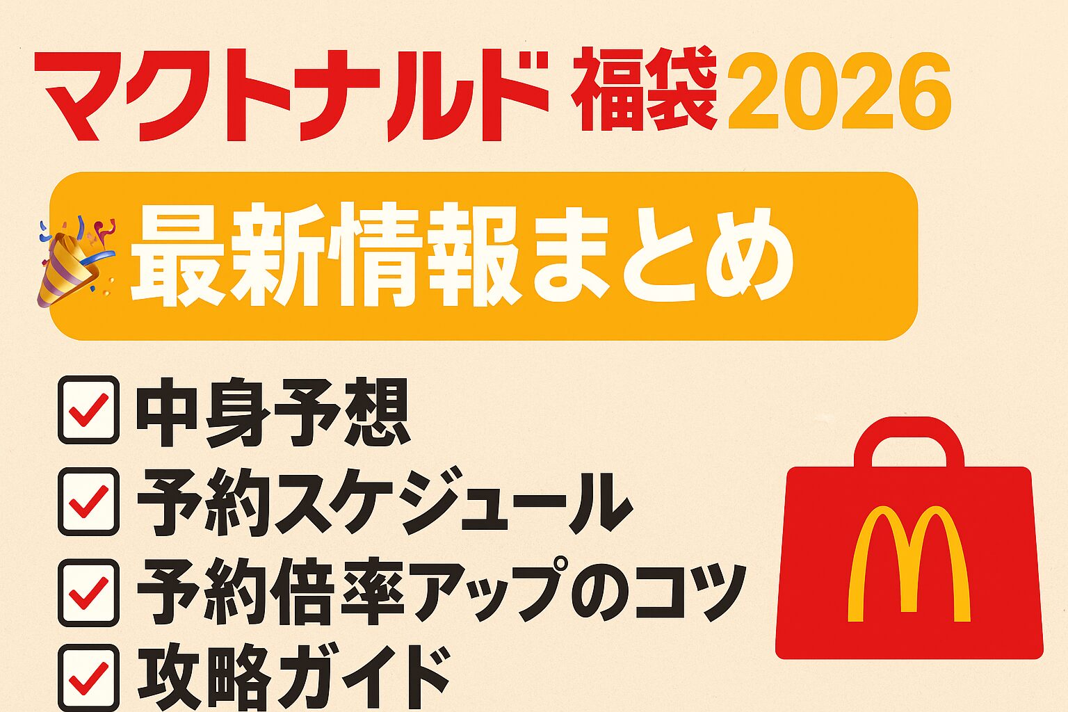 マクドナルドの福袋について