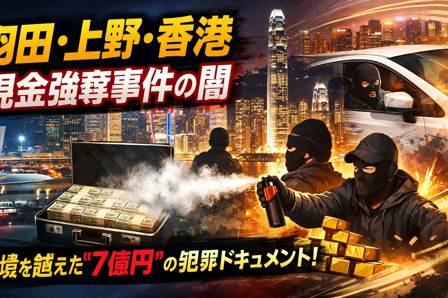羽田空港で1億9000万円強奪未遂、上野と香港事件へ連鎖した国際犯罪の全容
