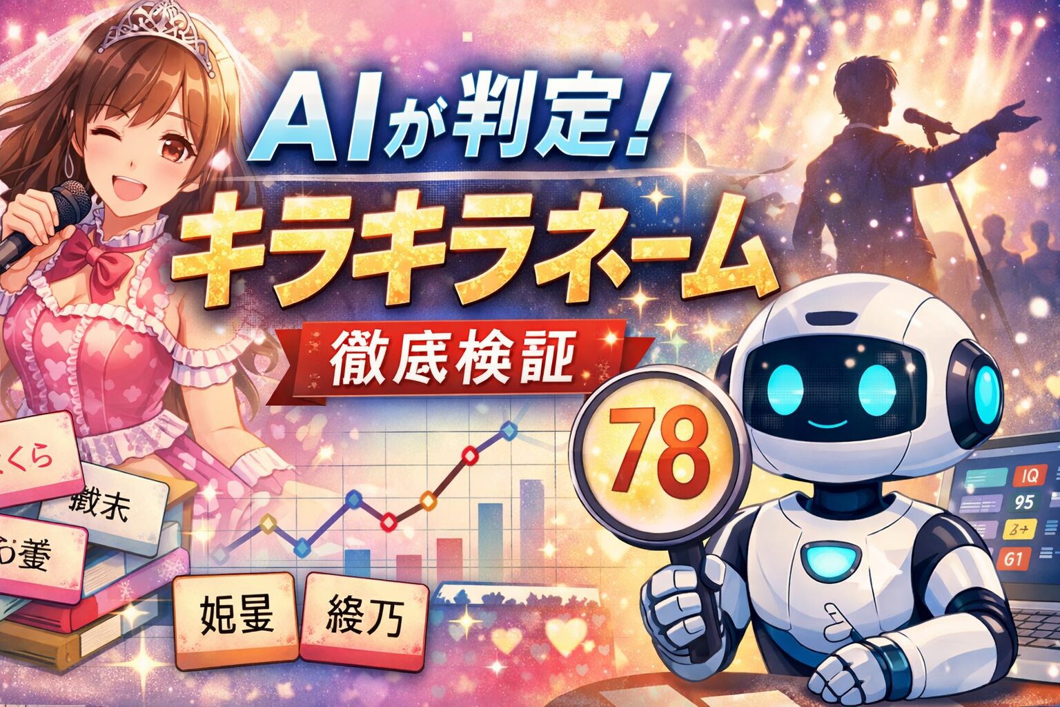 AIにキラキラネームを判定させてみた結果を徹底検証｜一般名と実在アイドル名の印象を数値化