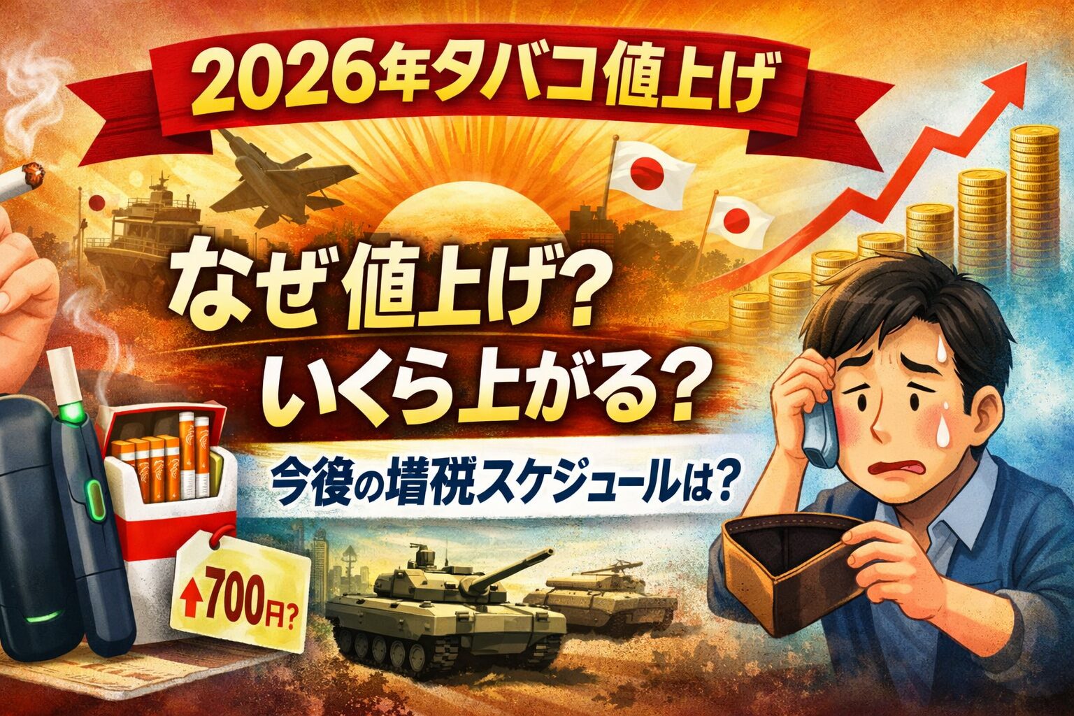 2026年タバコ値上げの内容と理由を整理｜加熱式中心の価格上昇と今後の増税スケジュール