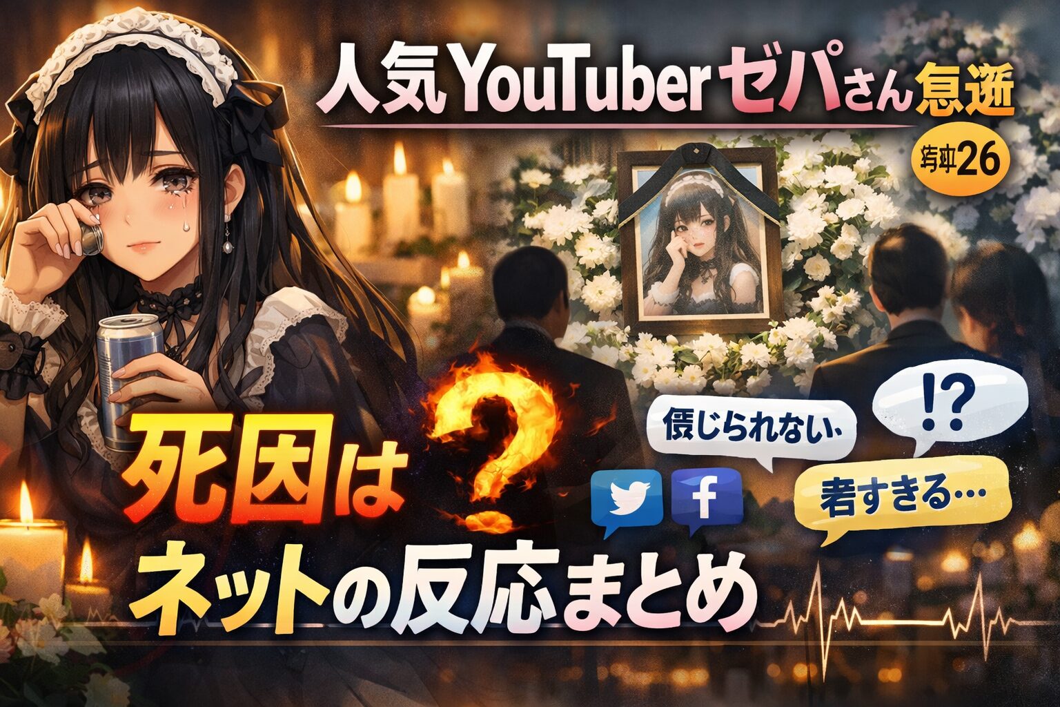 ゼパさん急逝の理由はなぜか、26歳人気YouTuberの突然の訃報とネットの反応を整理