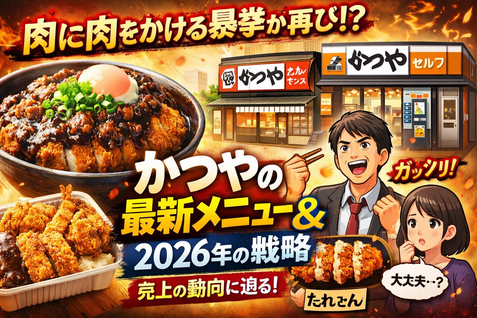 かつやの最新メニューと2026年の戦略を解説、肉あんかけカツの話題と売上動向まで整理