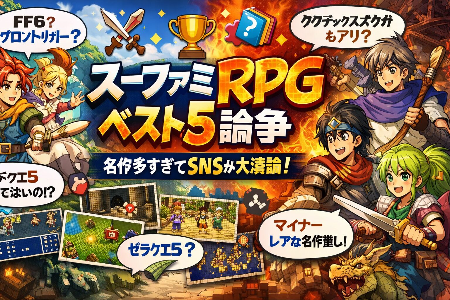 スーパーファミコンRPGベスト5論争が拡大しクロノトリガーやFF6など名作を巡る議論が白熱