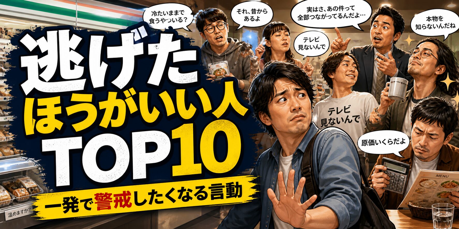 現実世界で出会ったら逃げたほうがいい人ランキングTOP10