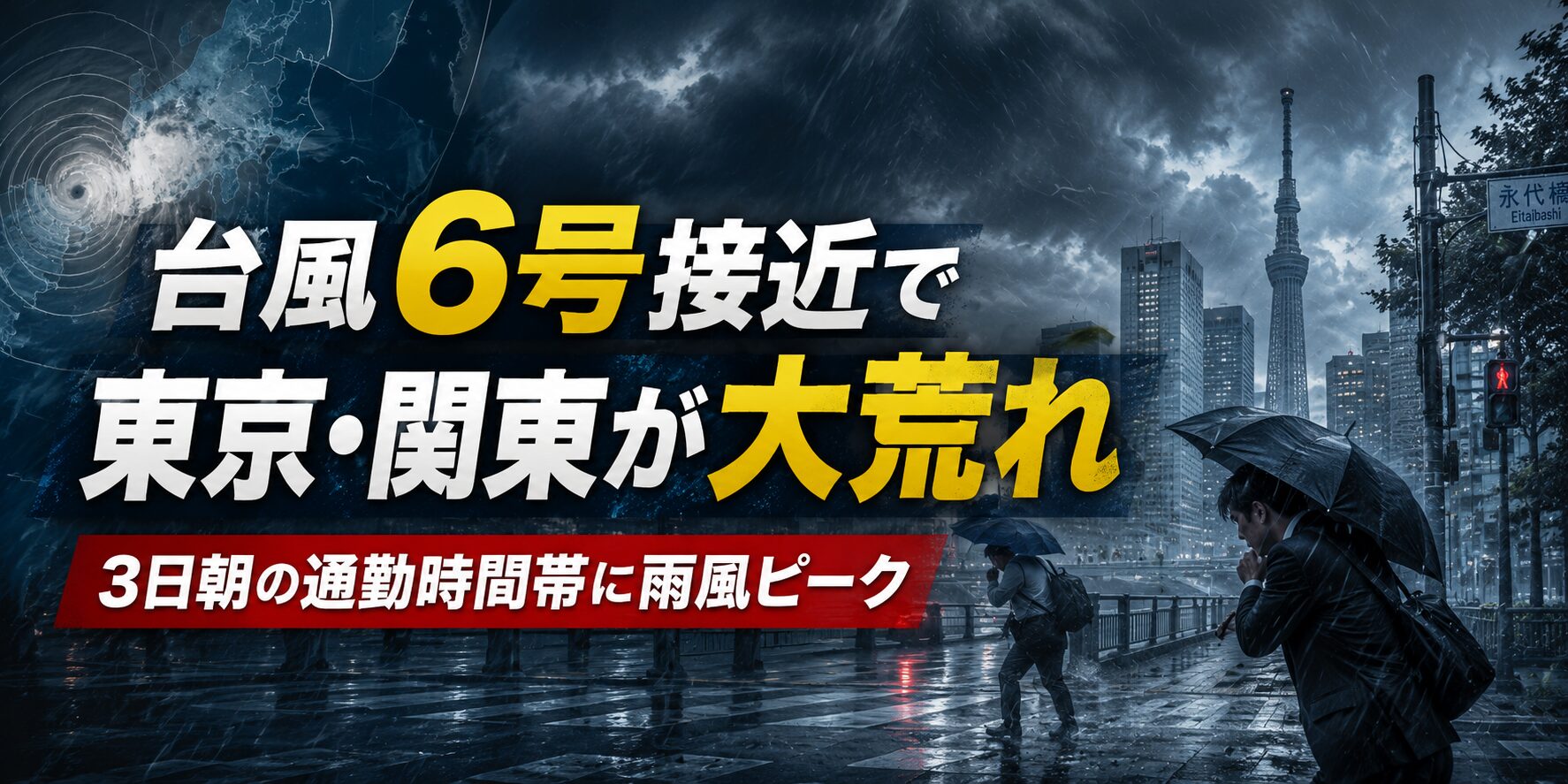 台風6号チャンミーが東京・関東に接近　
