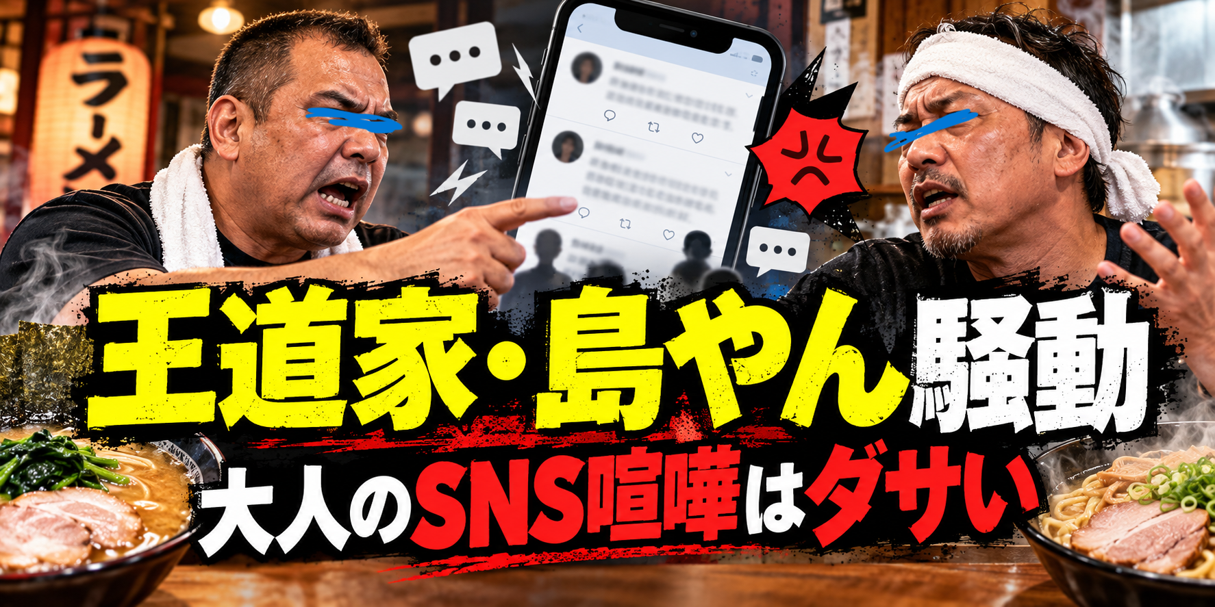 ラーメン店のSNS騒動対決